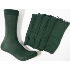 Solid Hunter Forrest Green Cotton Dress Socks